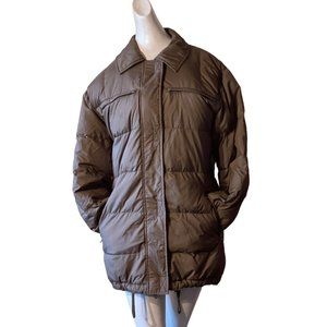 Calvin Klein Vintage Below Waist Long Down Water Resistant Puffer Jacket Coat